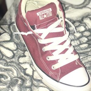 Maroon High Top Converse Chuck Taylors